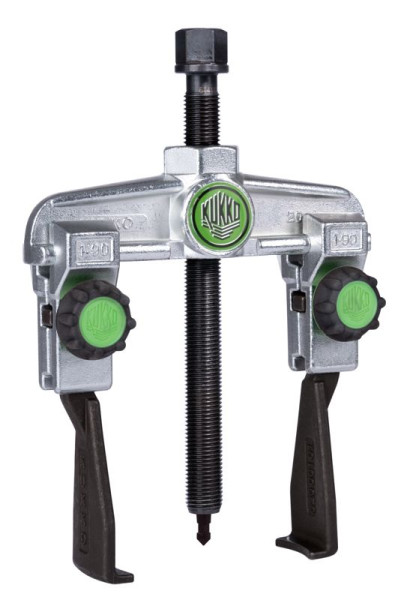 KUKKO 2-armiger Universal-Abzieher mit schmalen, schnellverstellbaren Abzugshaken, bis 90 mm Spannweite, 100 mm Spanntiefe, 20-1xS
