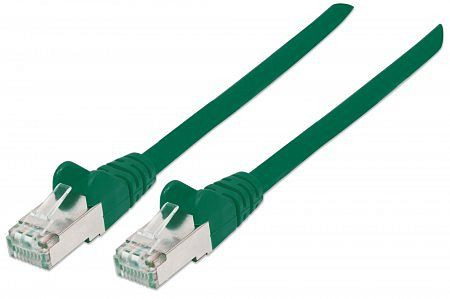 INTELLINET Netzwerkkabel mit Cat7-Rohkabel, S/FTP, Cat6a-Stecker, LS0H, 0,5 m, grün, 740654