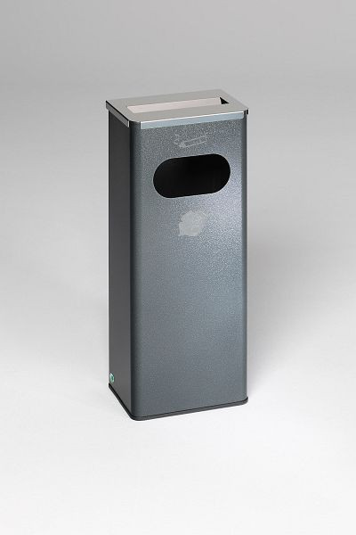 VAR Ascher/Abfallsammler 32 Liter, Abdeckung Edelstahl, poliert, antik-silber, struktur, 28730