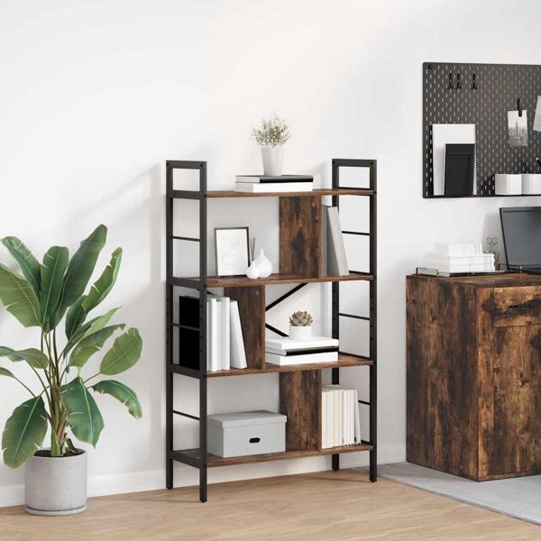 vidaXL Bücherregal Geräucherte Eiche 75 x 30 x 123,5 cm Holzwerkstoff, 883966