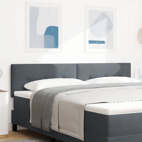 vidaXL Kopfteil mit Knopfheftung Dunkelgrau 180 cm Velours, 42007184