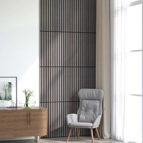 vidaXL Wandpaneele 8-teilig Grau 60,5 x 60 cm, 42046452