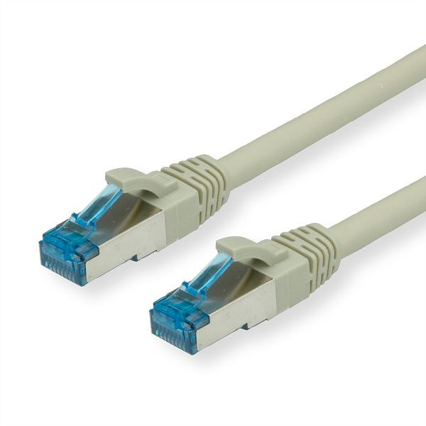 VALUE Patchkabel Kategorie 6A (Class EA) S/FTP (PiMF), LSOH, grau, 0,5 m, 21.99.0860
