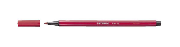 STABILO Premium-Filzstift Pen 68 - dunkelrot, 68/50