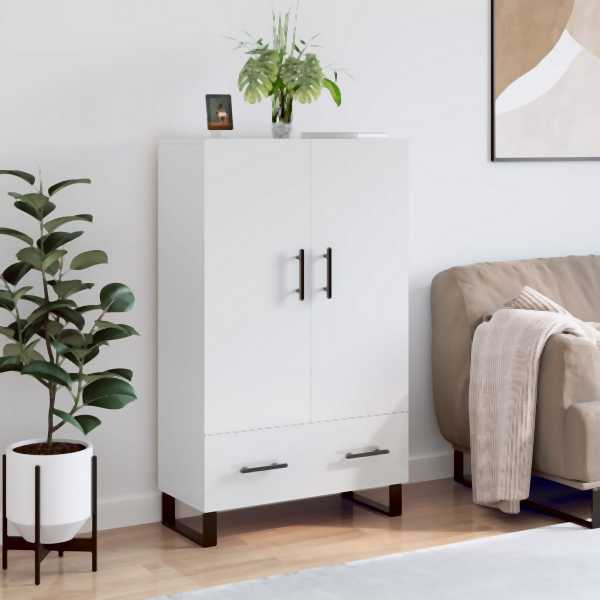 vidaXL Highboard Hochglanz-Weiß 69,5x31x115 cm Holzwerkstoff, 828262