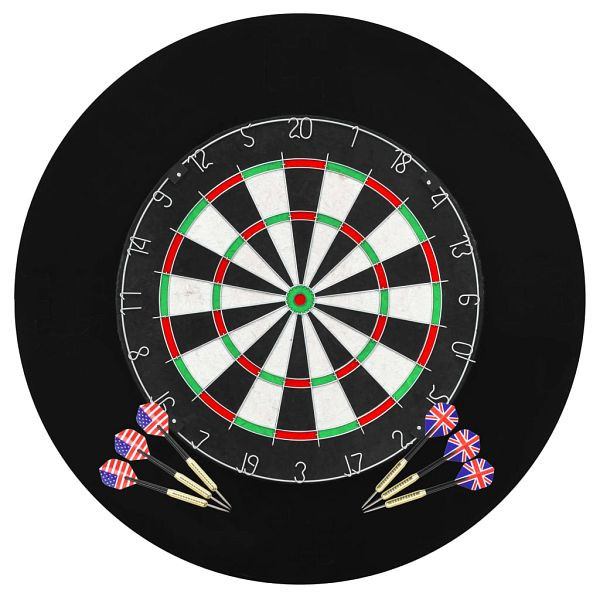 vidaXL Professionelles Dartboard Sisal mit 6 Darts und Surround, 91460