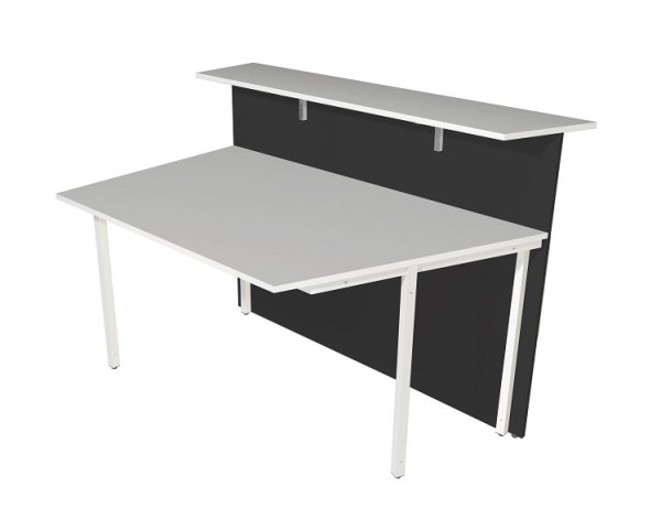 Kerkmann Theke Atlantis 2, 1-seitig schräg, B 1350 x T 920 x H 1080 mm, weiß/anthrazit, 22329213