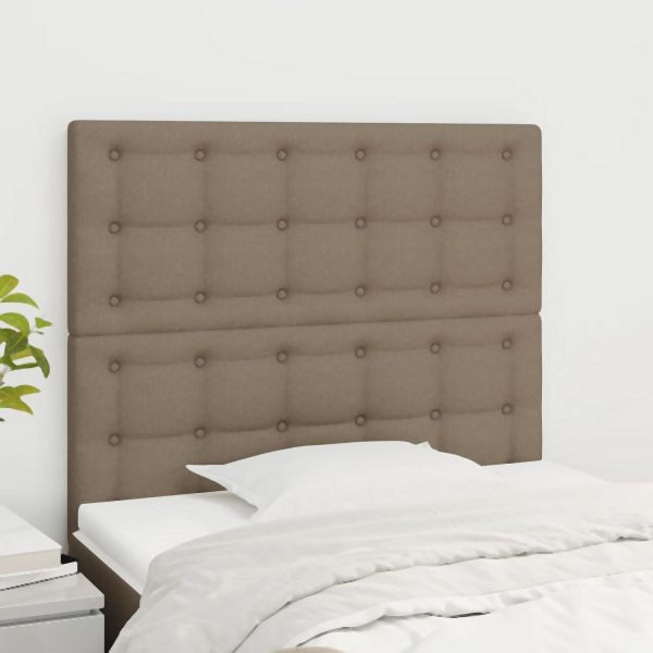 vidaXL Kopfteile 2 Stück Taupe 80x5x78/88 cm Stoff, 3116744