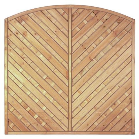 T&J Maxi-Diagonal-Bogen 180 x 180/160 cm, Rahmen 45/45 mm, kdi grün, Lamellen geriffelt & geschraubt, 12301