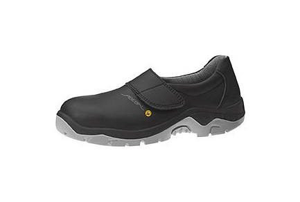 ABEBA ESD-Sicherheitsschuhe anatom Slipper schwarz ESD, S2, Ristbereich verstellbar, mit Gummizug, Mikrofaser, 32135-43