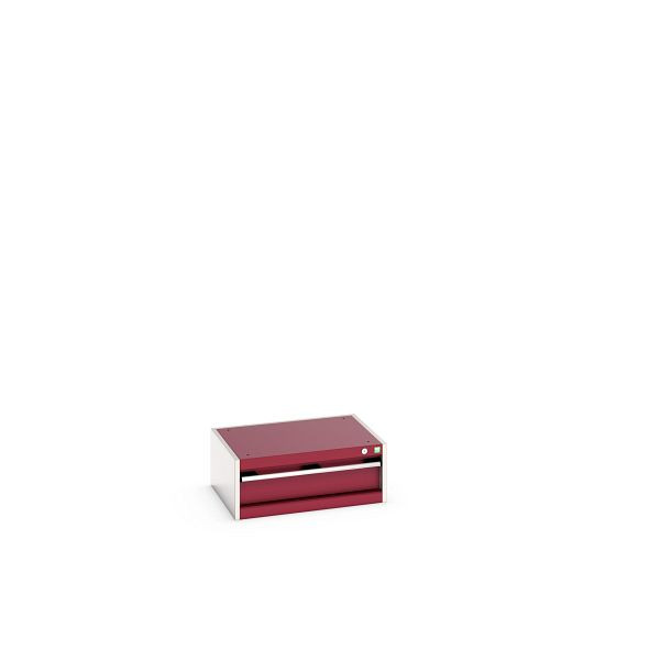bott cubio Schubladenschrank bestückt mit 1 Schublade, BxTxH: 650x525x250mm, RAL 7035/3004, 40011035.24V