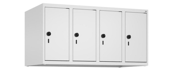 C+P Schrankaufsatz Classic PLUS, Aufsatzschrank, 9016/9016, Drehriegel, 500x1000x500mm, 4 Abteile, 080090-49 S10014