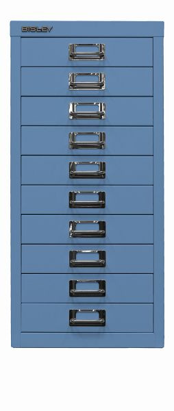 Bisley MultiDrawer, 29er Serie, DIN A4, 10 Schubladen, blau, L2910605