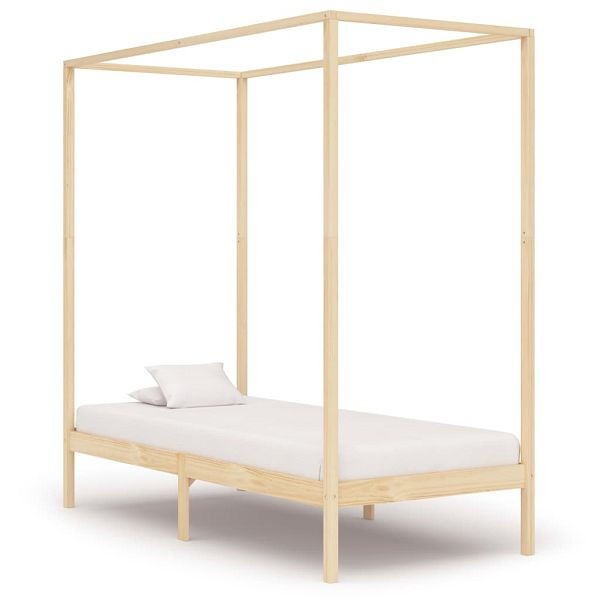 vidaXL Himmelbett-Gestell Massivholz Kiefer 100 x 200 cm, 283251