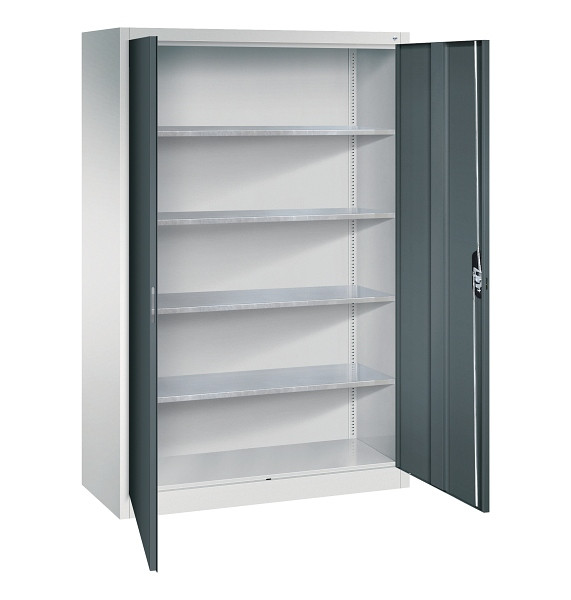 C+P Flügeltürenschrank Acurado, H1950xB1200xT500mm, 7035/7016, Traglast 70 kg, 8931-00 S11119