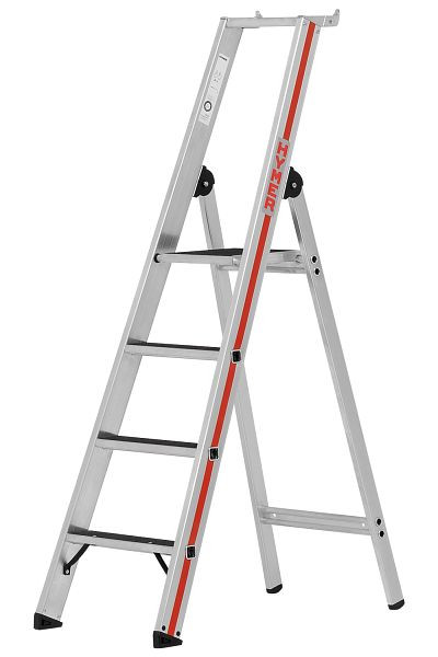 HYMER Stufenstehleiter R13 mit Plattform, einseitig begehbar, 4 Stufen, 862604