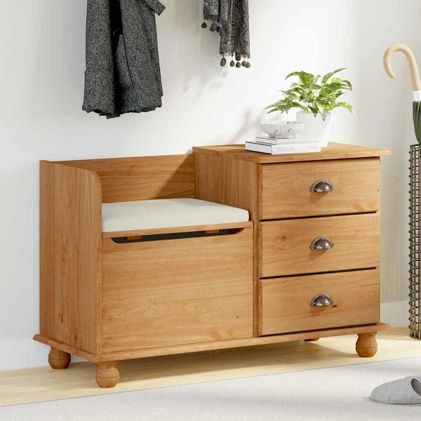 vidaXL Aufbewahrungsbank für den Eingangsbereich ASKIM Braun, 4105439