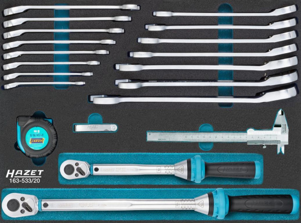 Hazet Universal Satz, 20-teilig, 8 – 24, 519 x 392 mm, 163-533/20