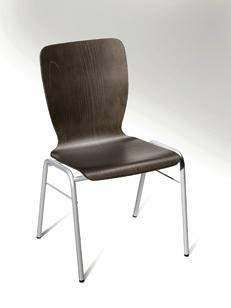 Deskin Besucherstuhl JARA inkl. Reihenverbinder, 4-Fuß Gestell verchromt, Formschale, Farbe Wenge, 211164