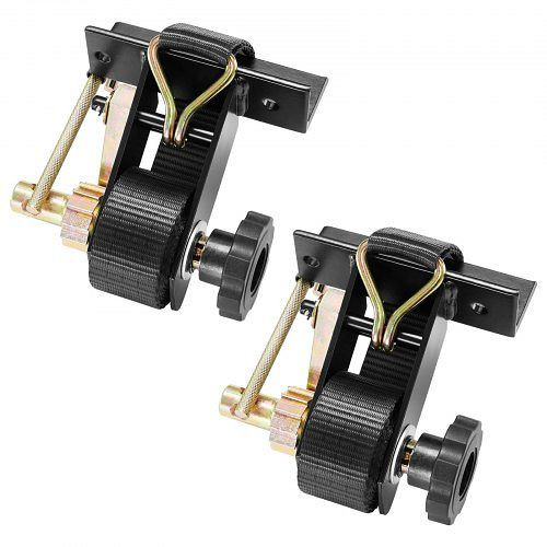 VEVOR Spanngurte für Leitergestell, 38 mm x 2,25 m, Schwarz, Ratschengurte mit J-Haken, 226,8 kg Traglast, (2er-Pack), FGTJJLGDD2J00UPU5001V0