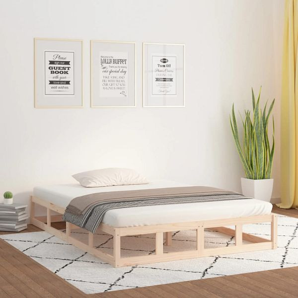 vidaXL Massivholzbett 120x200 cm, moderne Note, Ausführung, 820791
