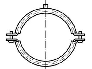 DIN 4109 Zn 32 - 35 / M 8 + M 10 Rohrschelle mit Schalldämpfung galvanisch verzinkt VE=S (100 Stück)