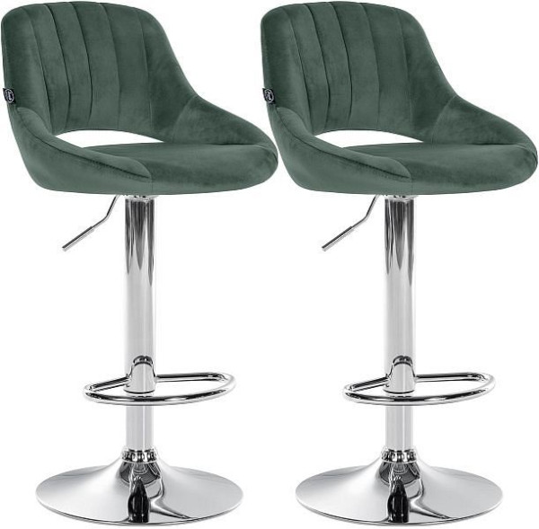 CLP Barhocker Milet Samt C, grün, VE: 2 Stück, 324457