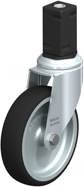 Blickle LKRA-PATH 126G-11-EV17 Apparate-Lenkrolle mit Expander, Thermoplastisches Polyurethan, Grau, 848868