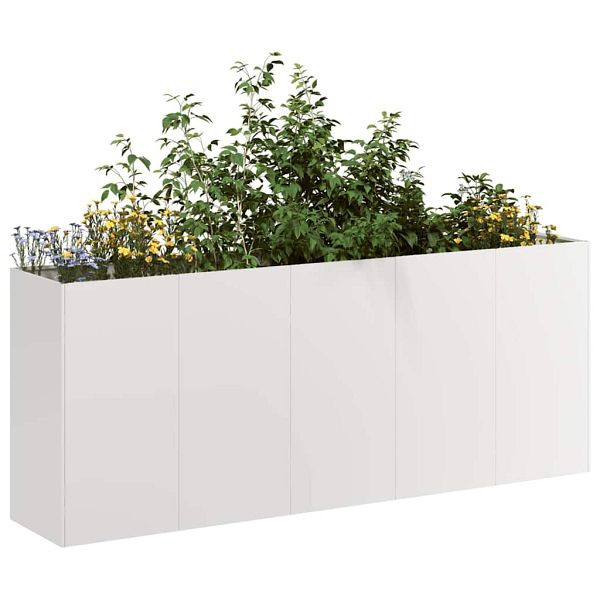 vidaXL Pflanzkübel 200x40x80 cm Edelstahl, 860728, 8721158676115