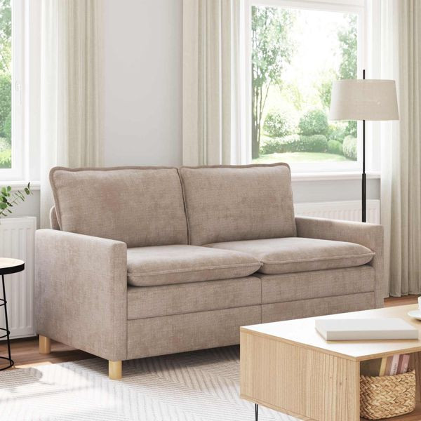 vidaXL Sofa Beige 156 x 81 x 87,5 cm Polyester, 42028861