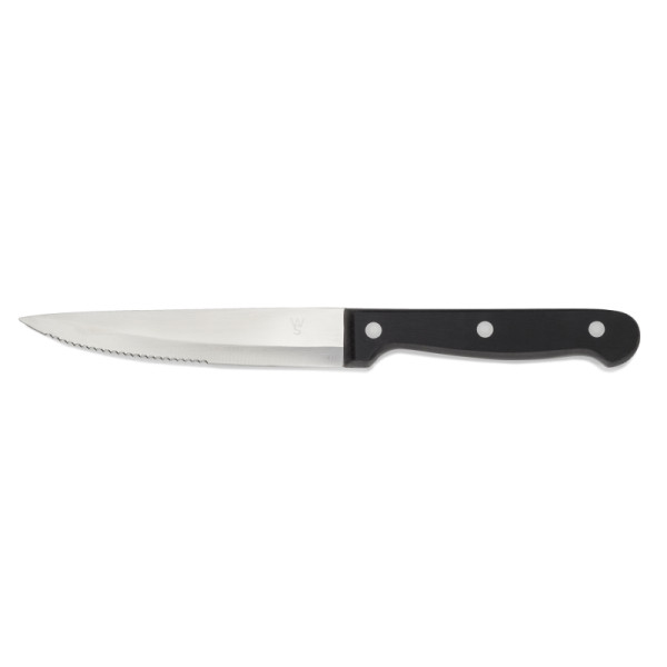 WAS Steakmesser Set, mit POM Kunststoffgriff, 25 cm, VE: 6 Stück, Polyoxymethylen, Chromstahl 13/0, 6413025