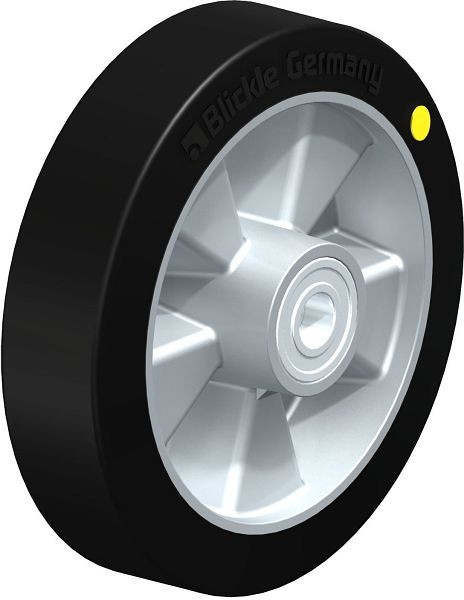 Blickle ALEV 161/15K-EL Rad aus Elastik-Vollgummi, Schwarz, 365601