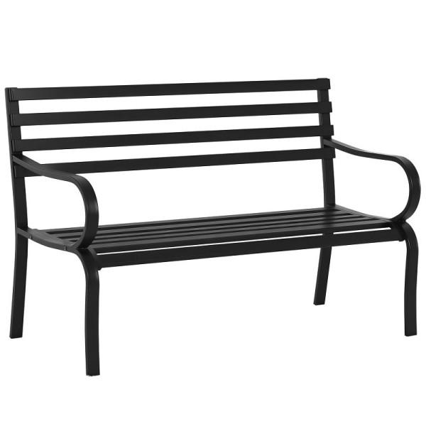 Outsunny 2-Sitzer Gartenbank Sitzbank 240kg belastbar Bank Gartenmöbel für den Innen- und Außenbereich geeignet, 84B-010
