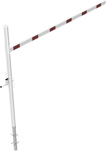 Schake Höhenbegrenzer dreh- und abschließbar 3500 mm zum Einbetonieren, mit Dreikantverschluss Standpfosten Ø 89mm, 417_351FB