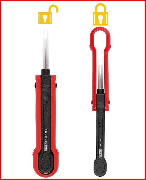 KS Tools Entriegelungswerkzeug für Rundstecker/Rundsteckhülsen 2,3 mm (AMP Tyco 2,3, Delphi 2,3, GHW 2,3), 150.1263