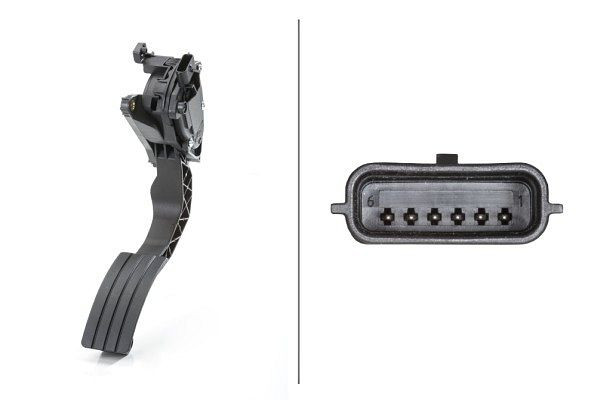 HELLA Sensor, Fahrpedalstellung, für Linkslenker, 6-polig, Schaltgetriebe, 6PV 009 978-721