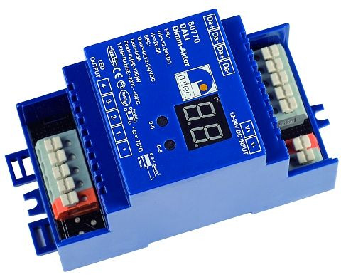 rutec DALI Dimm-Aktor 12-24V Reiheneinbau einfarbig für VARDAflex 4x1 Kanal 1 Adresse, 80770