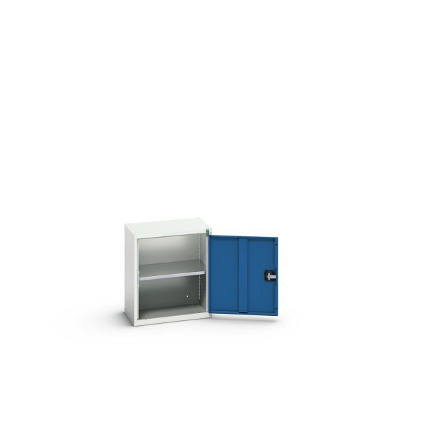 bott verso Economy Schrank, mit 1 Fachboden, BxTxH: 525 x 350 x 600 mm, Lichtgrau / Enzianblau, 16929001.11