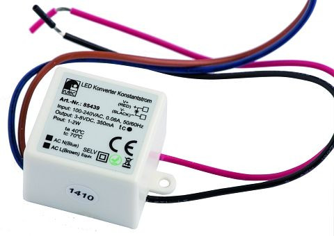 rutec LED-Konverter 350 mA 1W-2W 3-8V 100-240V AC, 85439