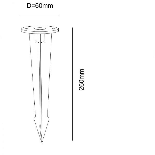 ISOLED Erdspiess für Wegeleuchte Poller 1, 114398