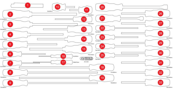 KS Tools Leere Schaumstoffeinlage zu 813.1033, 813.1033-97