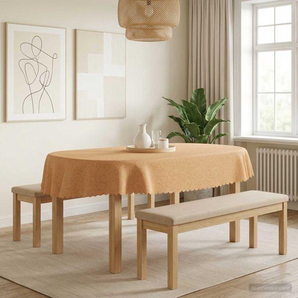 vidaXL Tischdecke 5 stk. Oval Beige 95 x 220 cm, 42040516