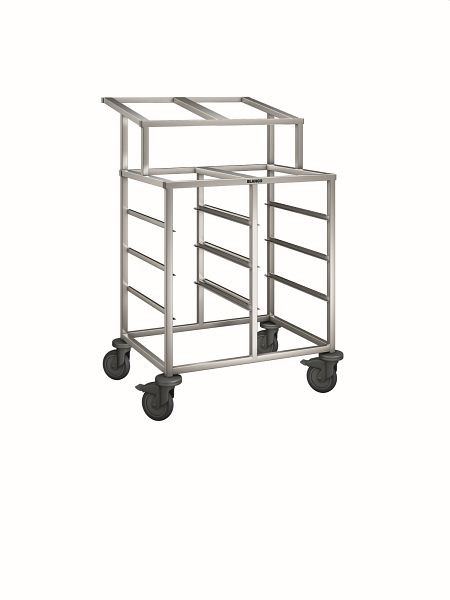 B.PRO RWR 2-A Regalwagen aus rostfreiem Edelstahl mit Kunststoffrollen, 572307