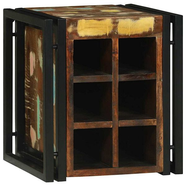 vidaXL Weinregal Mehrfarbig 34,5 x 35 x 39 cm Massivholz Altholz, 4016755