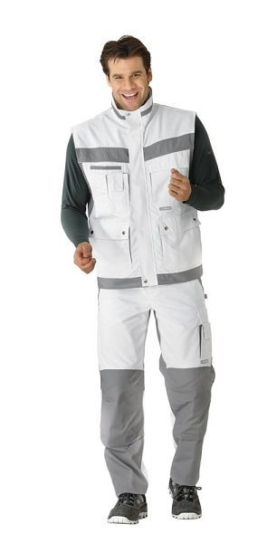 Planam Plaline Weste, reinweiß/zink, Größe 4XL, 2533068