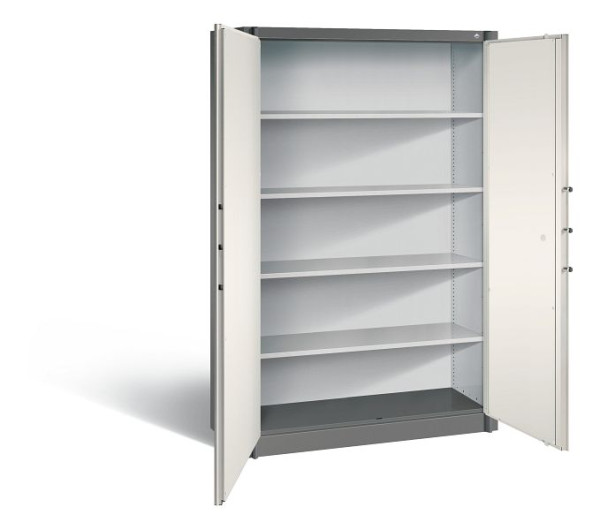 C+P Feuerschutzschrank Certos, H1950xB1200xT500mm, Farbe: Vulkangrau / Perlweiß, Klinkengriff, 5 OH, 1180-00 S10016