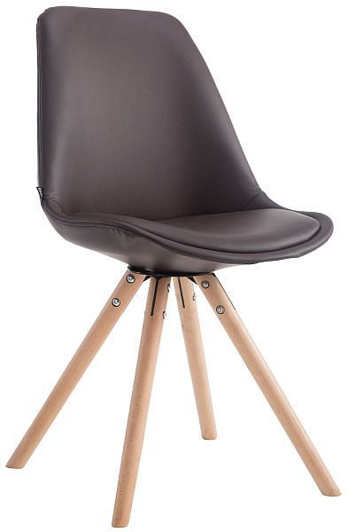 CLP Besucherstuhl Laval Natura Rund, braun, 152296103