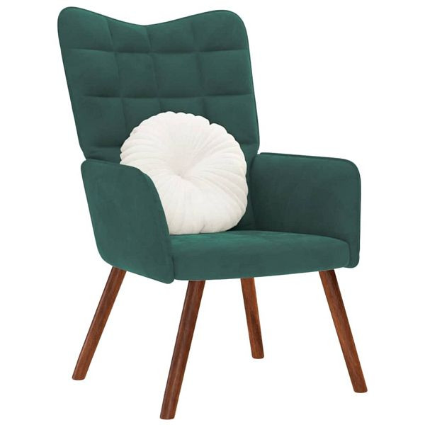 vidaXL Relaxsessel Dunkelgrün Samt, 4016812, 8721158362377
