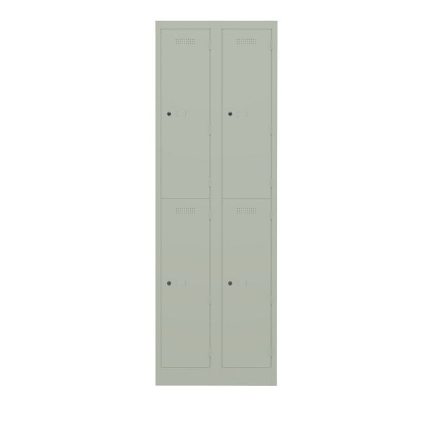 Bisley Garderobenschrank Primary Locker, 2 Abteile mit je 2 Fächern übereinander, 665 regent, PL3050D2665