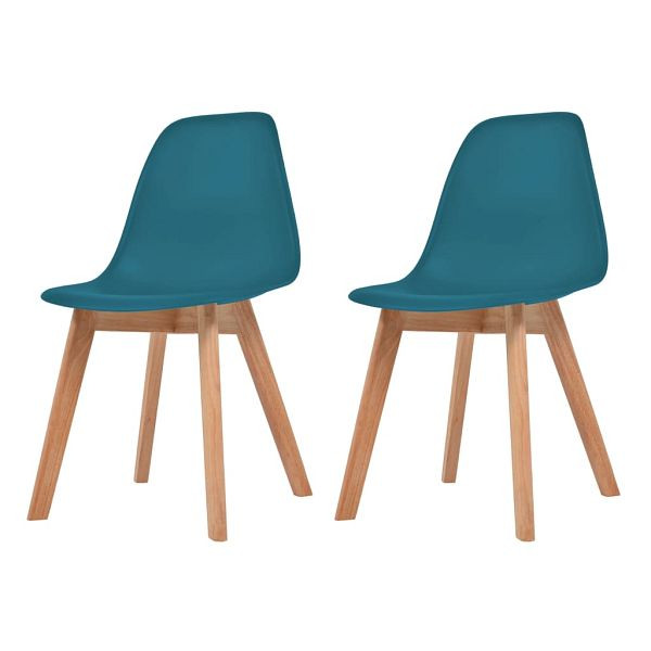 vidaXL Esszimmerstühle 2 Stück Türkis Kunststoff, 244780